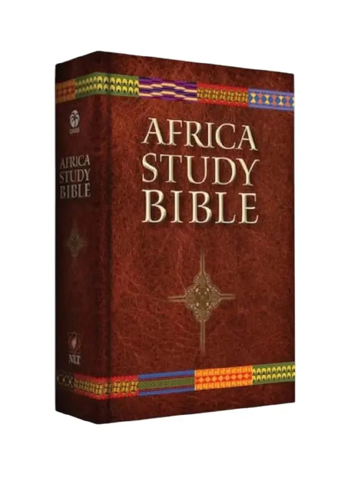 AFRICA STUDY BIBLE NEW LIVING TRANSLATION (NLT) Has book introduction,application notes that helps on how to apply biblical truth to everyday life situations and articles that provide practical guide.