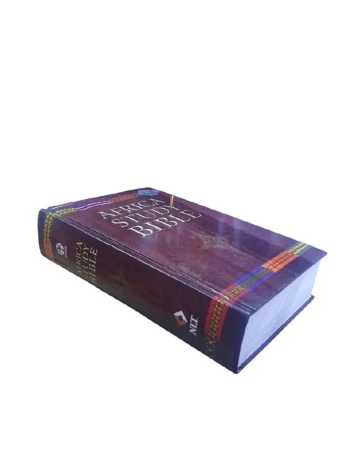 AFRICA STUDY BIBLE NEW LIVING TRANSLATION (NLT) Has book introduction,application notes that helps on how to apply biblical truth to everyday life situations and articles that provide practical guide.