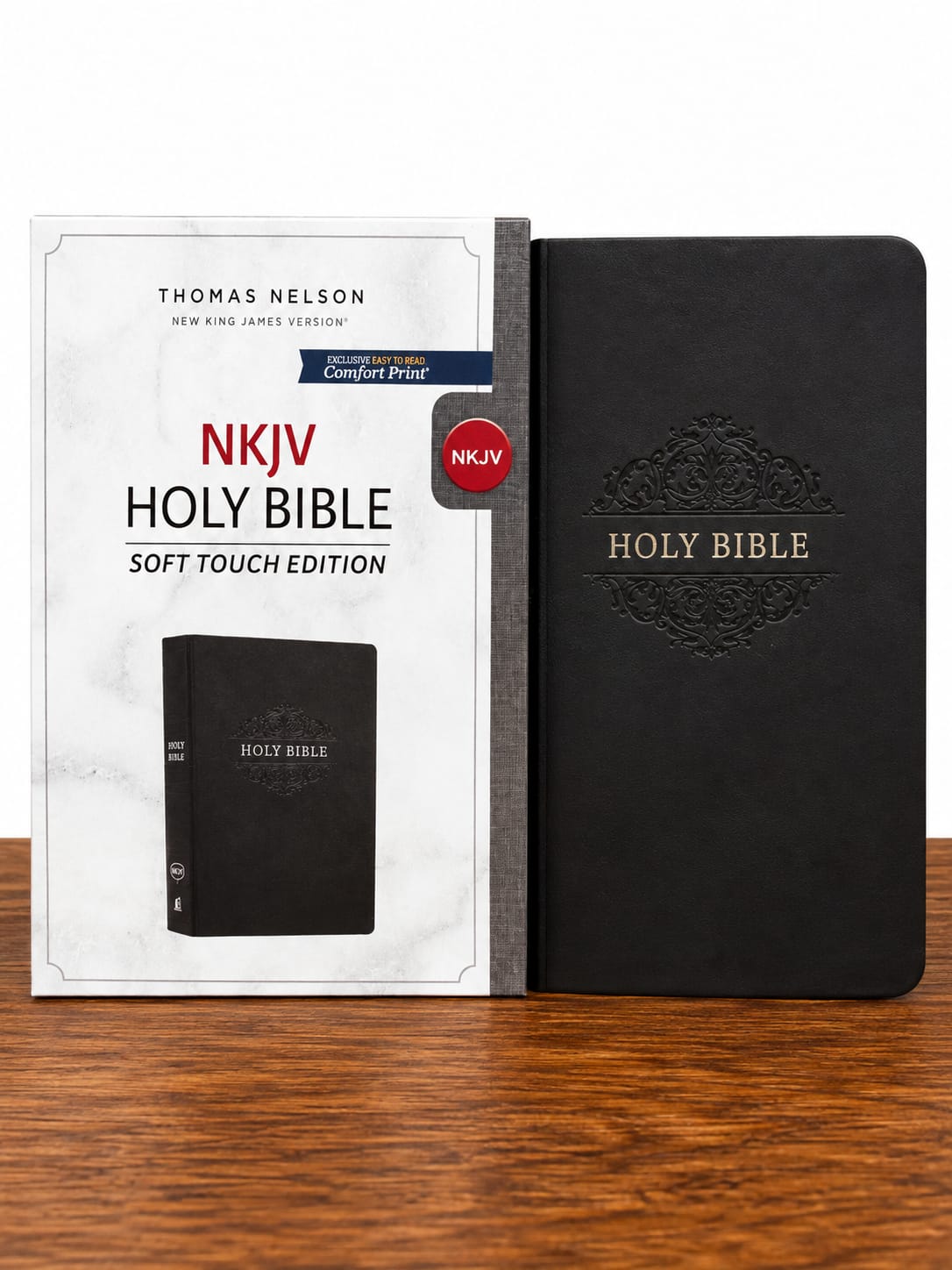 Thomas Nelson NKJV Holy Bible – Soft Touch Edition-Designed for both everyday reading and study, this Bible features the trusted New King James Version text in Thomas Nelson's exclusive Comfort Print®