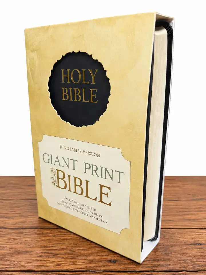 King James Version Giant Print Bible -Designed with easy-to-read giant print, this Bible is ideal for devotion, Bible study, church services, and anyone who prefers larger text for comfortable reading