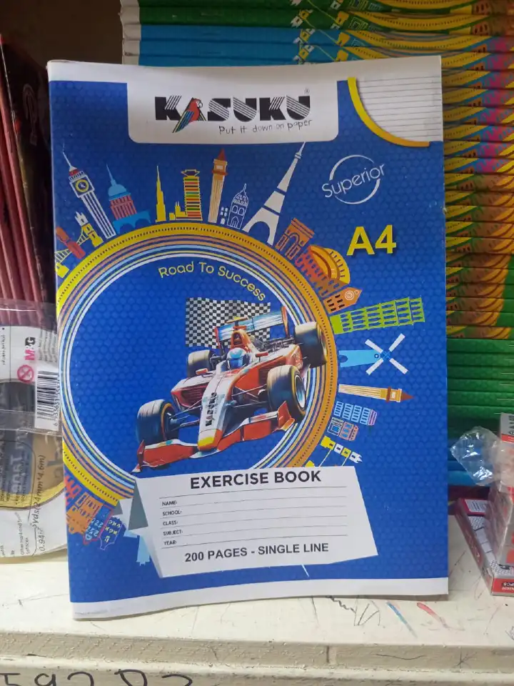 Kasuku A4 200 Pages Exercise Books-is a high-quality,It contains 200 pages, conveniently arranged with 11 square-line sections and 1 squared section, making it versatile for different writing.
