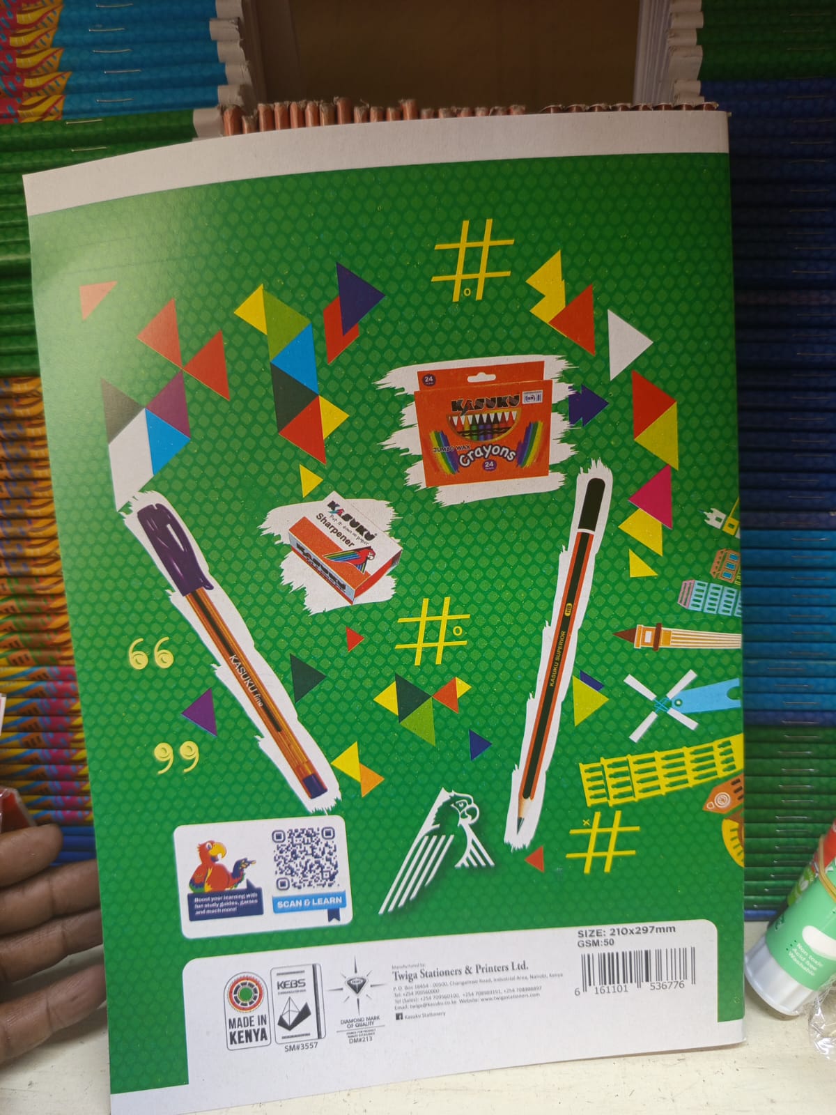 Kasuku A4 200 Pages Exercise Books-is a high-quality,It contains 200 pages, conveniently arranged with 11 square-line sections and 1 squared section, making it versatile for different writing.