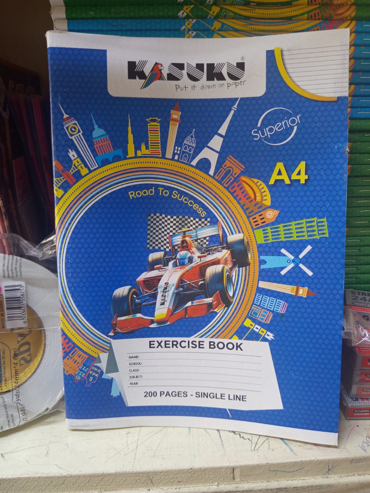 Kasuku A4 200 Pages Exercise Books-is a high-quality,It contains 200 pages, conveniently arranged with 11 square-line sections and 1 squared section, making it versatile for different writing.