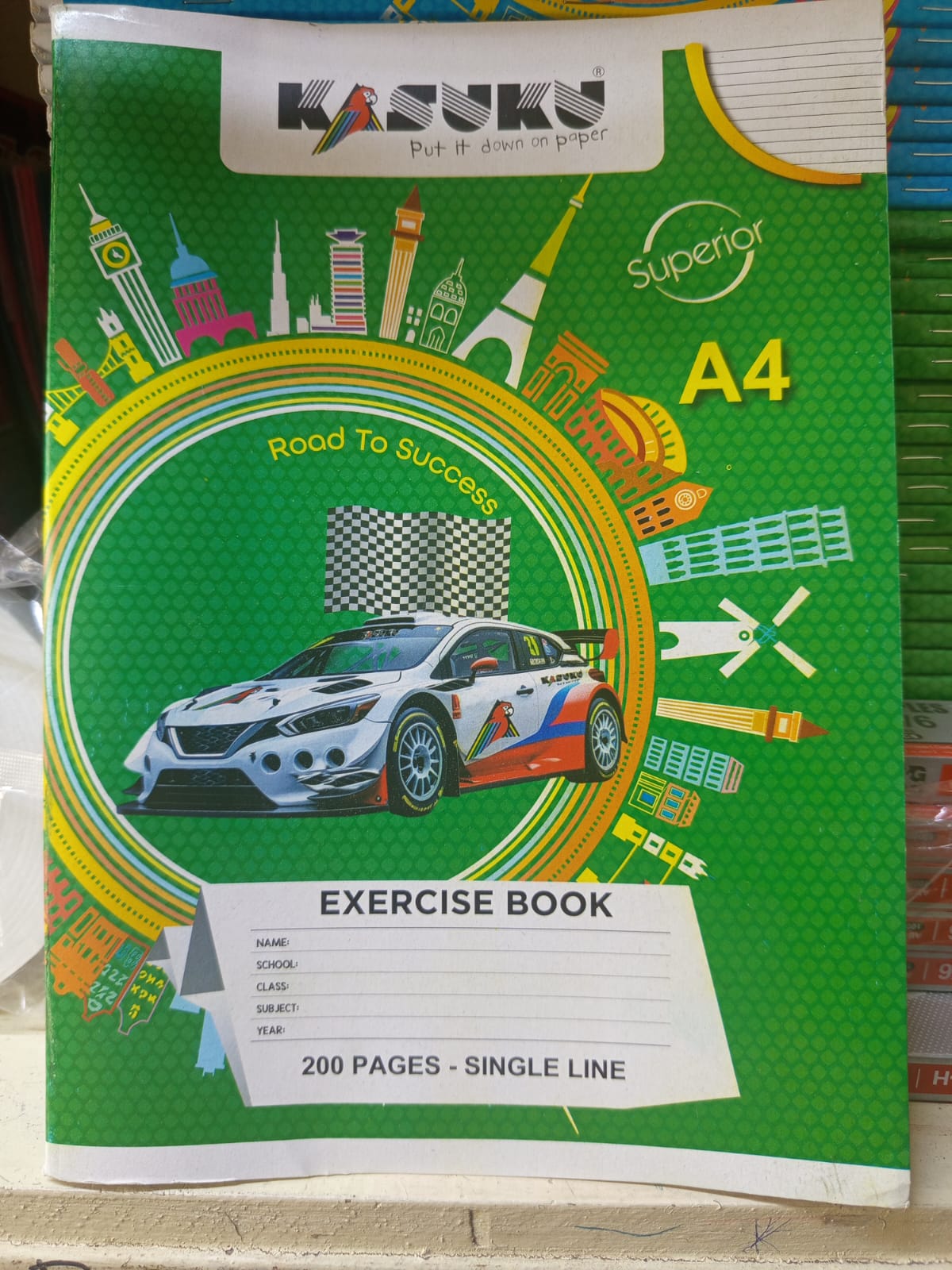 Kasuku A4 200 Pages Exercise Books-is a high-quality,It contains 200 pages, conveniently arranged with 11 square-line sections and 1 squared section, making it versatile for different writing.