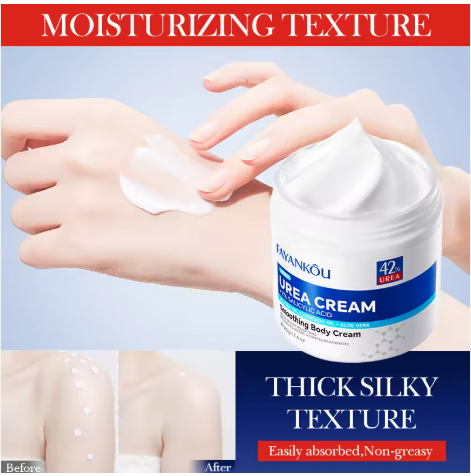 FAYANKOU UREA CREAM +2% SALICYLIC ACID with Jojoba oil, Avocado oil & Aloe vera  Smoothing Body Cream For Soothing, Repairing, Hydrating, Nourishing and Rejuvenating dry rough skin - 500g UREA CREAM