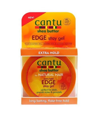 Cantu Edge Stay Gel 64g – Long-Lasting Hold for Smooth, Defined Edges. This edge control gel smooths flyaways, tames frizz, and helps create perfectly defined edges while keeping hair moisturized