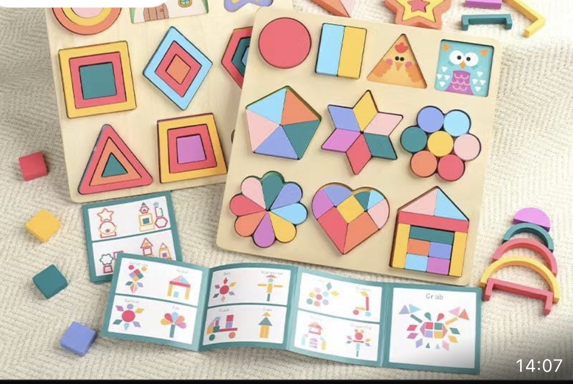 Children Books Introduce Numbers Early for Cognitive Imprrovement, Sank Magic Practice Copybook , Montessori Spelling Game, Pattern Blocks for Improving Concentration for Autism & ADHD Kids Books