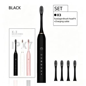Electric Toothbrushes USB Rechargeable Ultrasonic Tooth Brush with 4 Brush Heads 6 Cleaning Modes and Smart Timer IPX7 Waterproof Cleaning Toothbrushes for Adults and Kids
