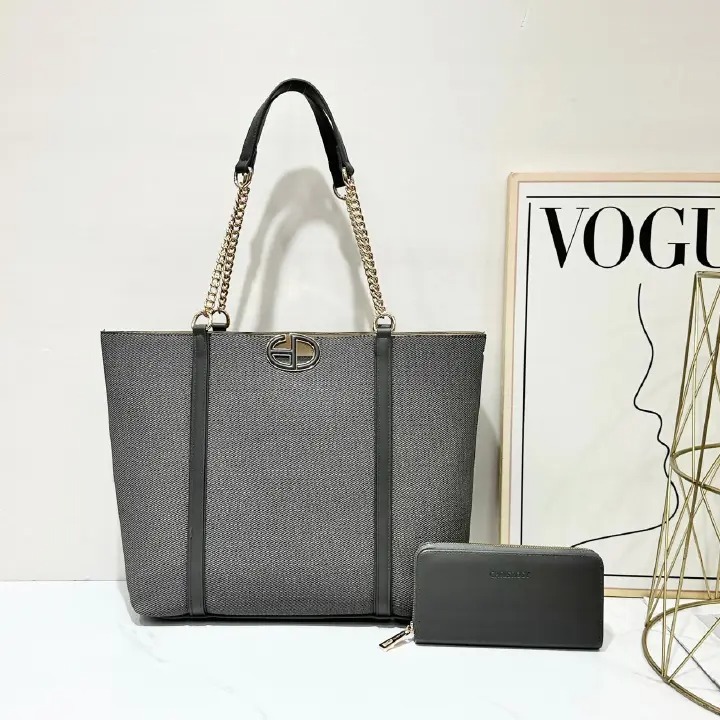 2in1 Classic Trendy Ladies Handbag Women Shoulder Bag Strap Adjustable Fashion Bag Zipper Closure Girls Crossbody Bag with Purse or Wallet Bag