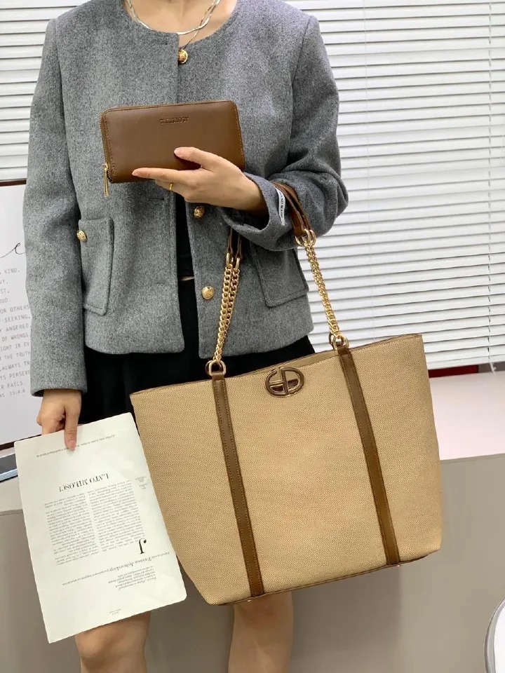 2in1 Classic Trendy Ladies Handbag Women Shoulder Bag Strap Adjustable Fashion Bag Zipper Closure Girls Crossbody Bag with Purse or Wallet Bag