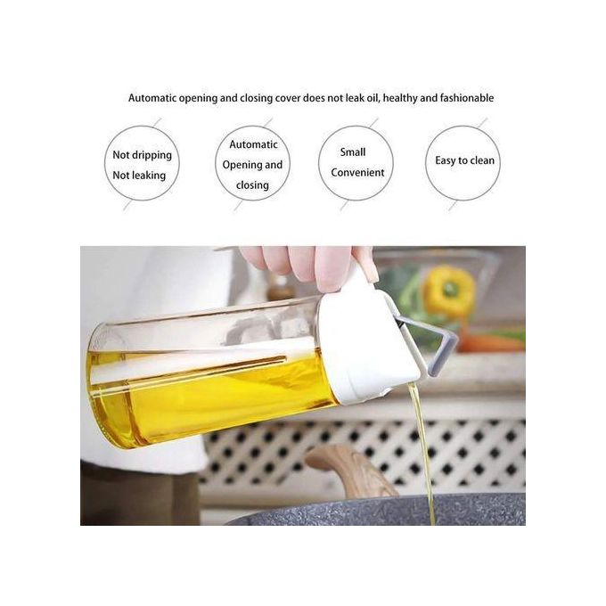 Glass Jar Oil Vinegar Dispenser Bottle Kitchen Oil Bottle With Handle And Non Drip Spout For Cooking Vinegar Soy Sauce Olive Oil Storage Container Refillable Easy Pouring