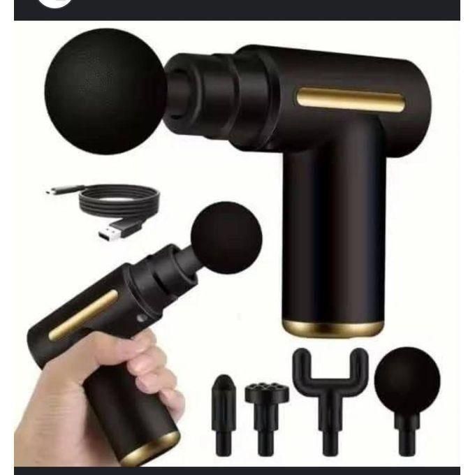 Charge Boost Deep Tissue Massage Gun - 5 Attachments, 30 Speeds, Portable, Multicolour, 0.55 kg