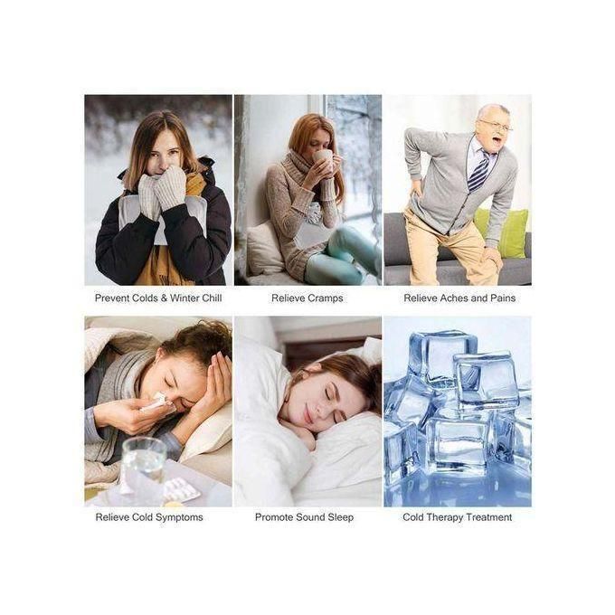 2L Rubber Hot Water Bottle - Multi Color, Non-Toxic, Soft Faux Fur Cover, Pain Relief