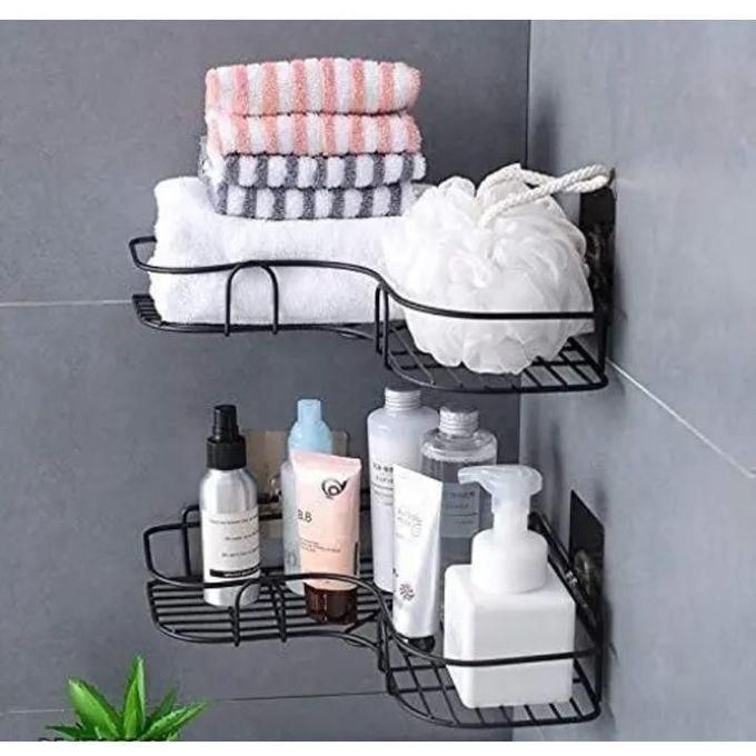 Multi Bathroom Corner Shelf Organizer - Durable Iron Storage Rack - 0.06 kg