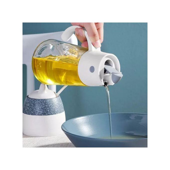 Glass Jar Oil Vinegar Dispenser Bottle Kitchen Oil Bottle With Handle And Non Drip Spout For Cooking Vinegar Soy Sauce Olive Oil Storage Container Refillable Easy Pouring
