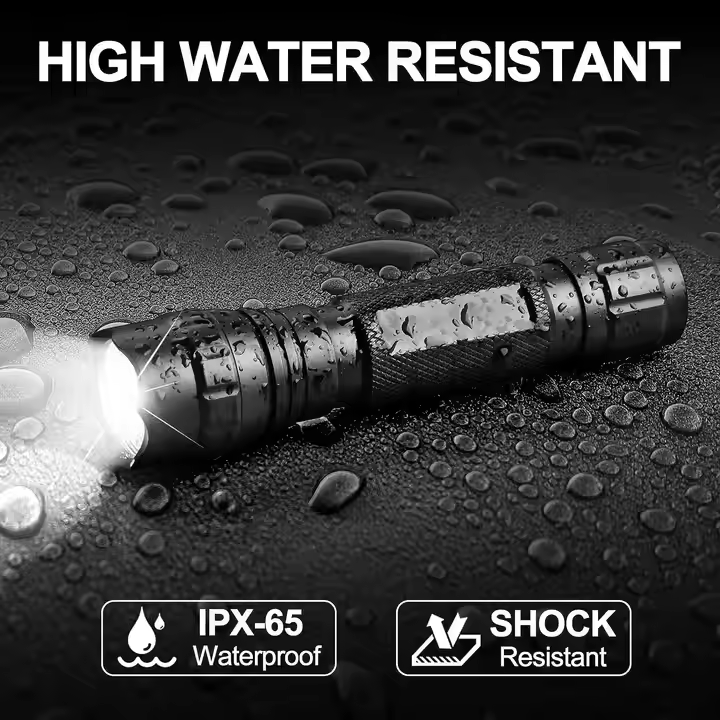 3-in-1 Rechargeable Security Torch - 1000LM Bright LED, Electric Shock Self-Defense & Laser Pointer | Home Protection & Outdoor Safety Electric shock torch Home protection Safety device self-defense