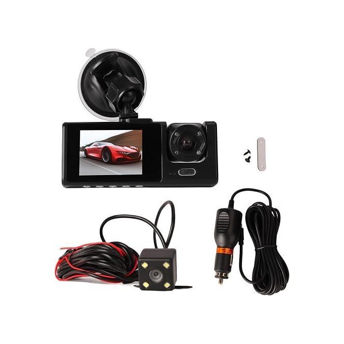 BEST Dashcam Front And Rear Camera,1080P High Definition Three Way Triple Dash Cam,170 Wide Angle Car Camera Dash Cam, All Round Video Recording Car Dash Cam Car Accessories