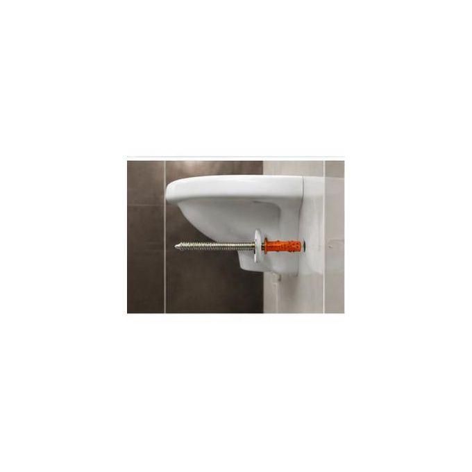 BEST Lirlee Sink Basin Fixing Screw Set Universal Fit Wash Basin Mounting Screws Set Screws for Bathroom Fixtures Wall-Mounted Sink Installation Kit Easy Install Nuts Washers Included