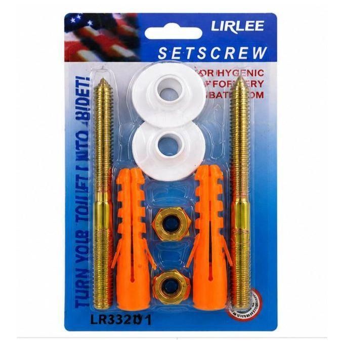 BEST Lirlee Sink Basin Fixing Screw Set Universal Fit Wash Basin Mounting Screws Set Screws for Bathroom Fixtures Wall-Mounted Sink Installation Kit Easy Install Nuts Washers Included