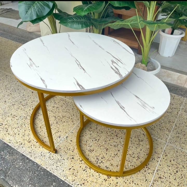 Marble Nesting Coffee Table (Glass Effect) – White
Upgrade your living space with this elegant marble nesting coffee table set, designed with a sleek glass-effect finish and a clean white marble look.