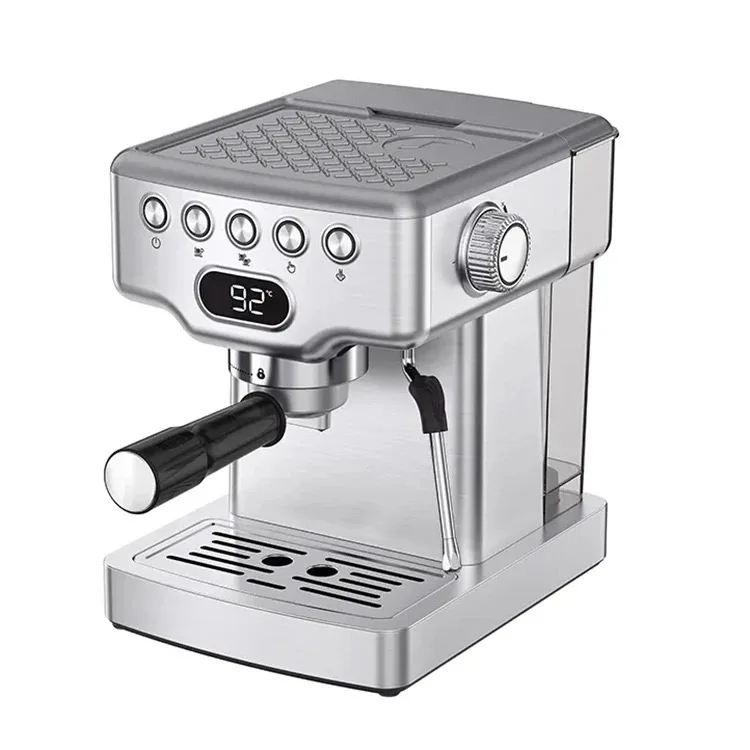 Professional Stainless Steel Espresso Coffee Machine,1350w, 20 Bar Pump Semi-Automatic Espresso Machine