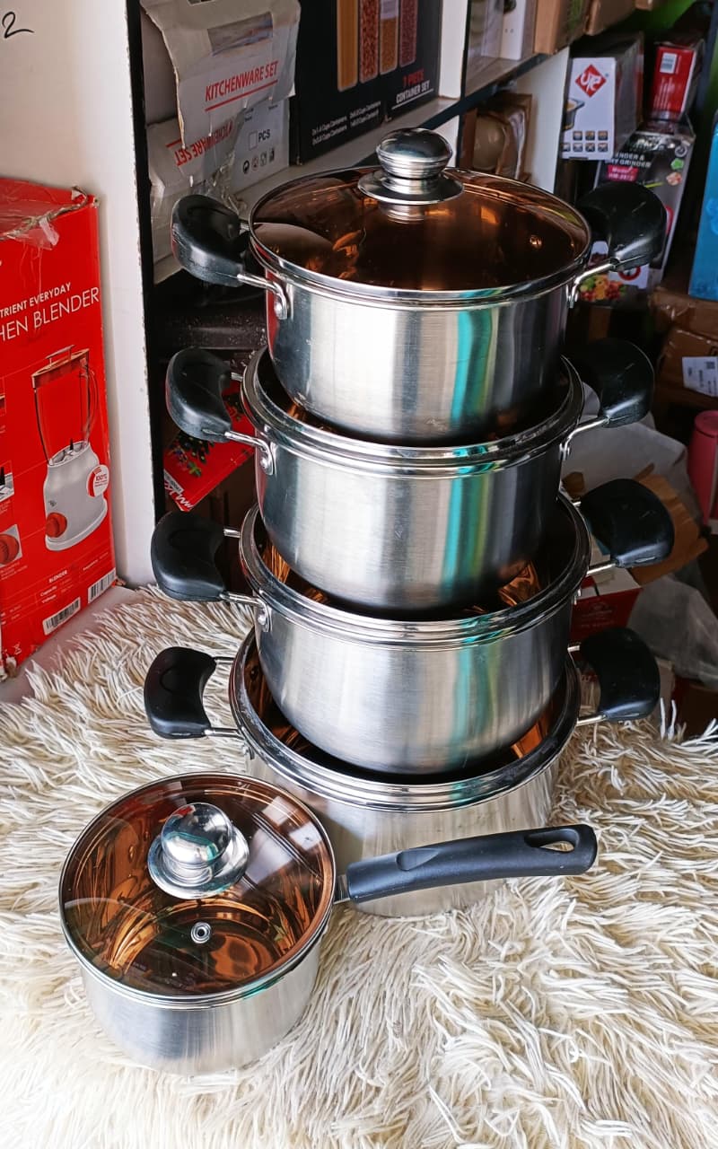 ♨️Long-lasting performance‼️Stainless Cookware Set Premium Kitchen Pots and Pans Durable Non-Rust Cookware for Everyday Cooking Efficient Heat Distribution Easy Cleaning and Stylish Design♨️Crafted fr