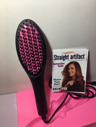 Straight  Hair Straightener Brush Comb Digital Electric Straightening Hair Dryer Brush
