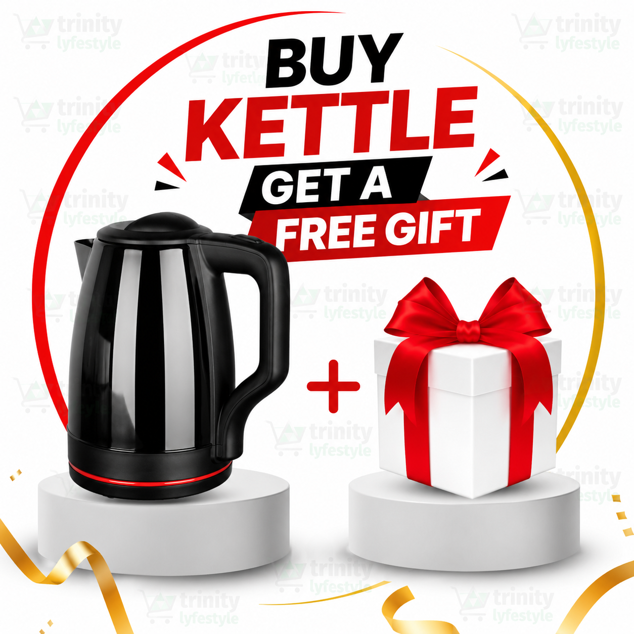 GRAB YOURS TODAY // ON OFFER📍📍AILYONS 1.8L Top Quality Stainless Steel Electric Kettle Hotel Guest Room Automatic Shut Off Portable Electric Kettle and get a FREE GIFT.