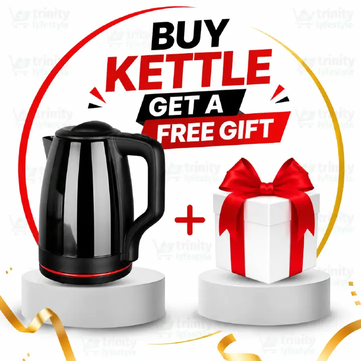 GRAB YOURS TODAY // ON OFFER📍📍AILYONS 1.8L Top Quality Stainless Steel Electric Kettle Hotel Guest Room Automatic Shut Off Portable Electric Kettle and get a FREE GIFT.