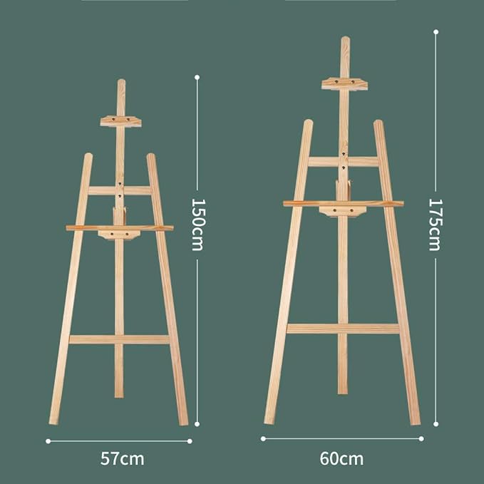 Professional A-Frame Wooden Easel Stand for Art, Studio, and Event Displays
