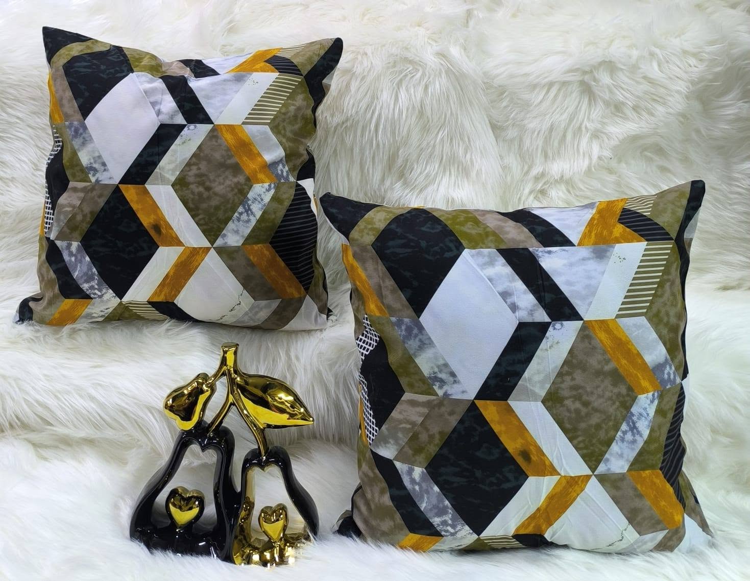 Decorative Throw Pillow Cases Only 3Pcs
