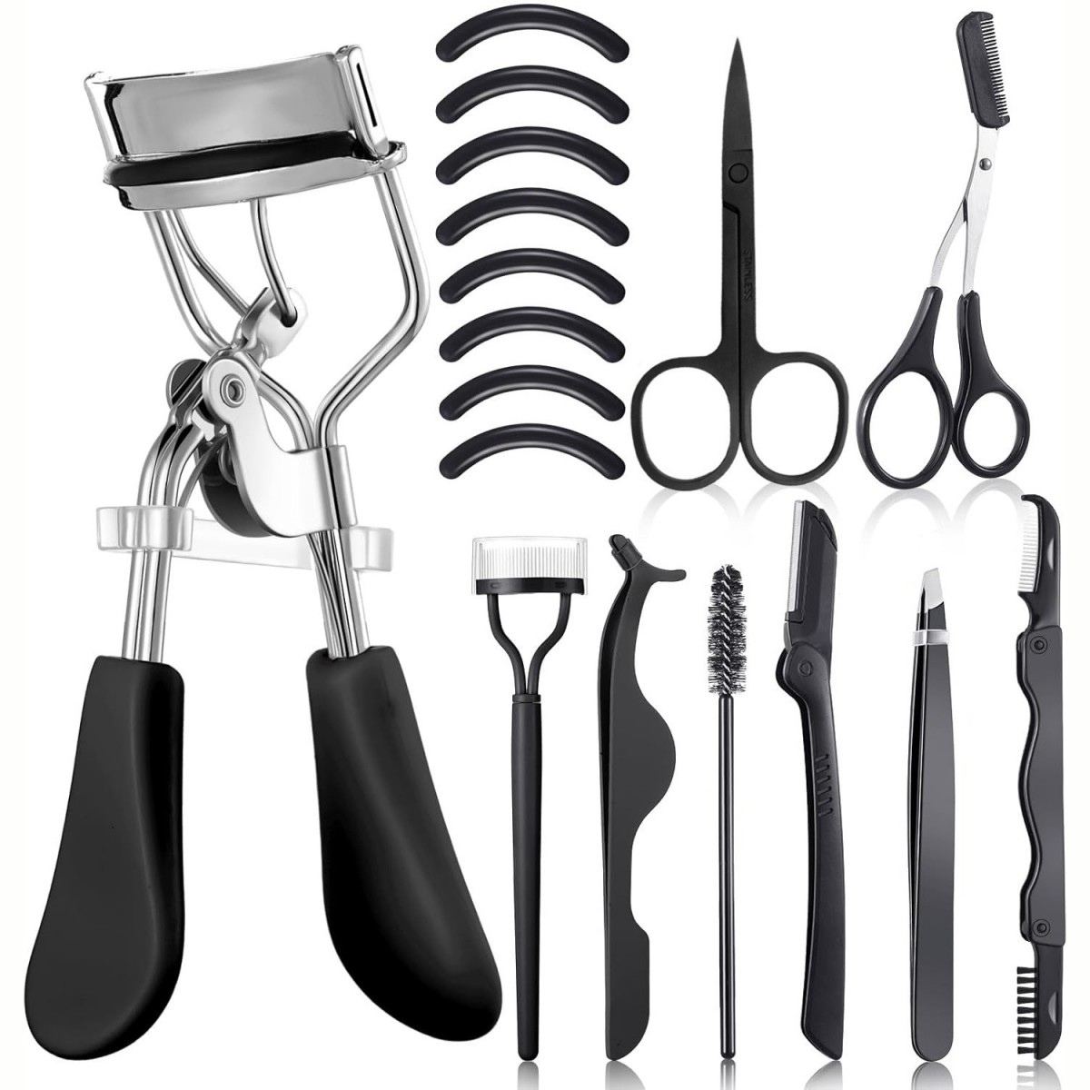 New Arrival Black Head Eyelashes Curler Black Eyelash Kit with Brush