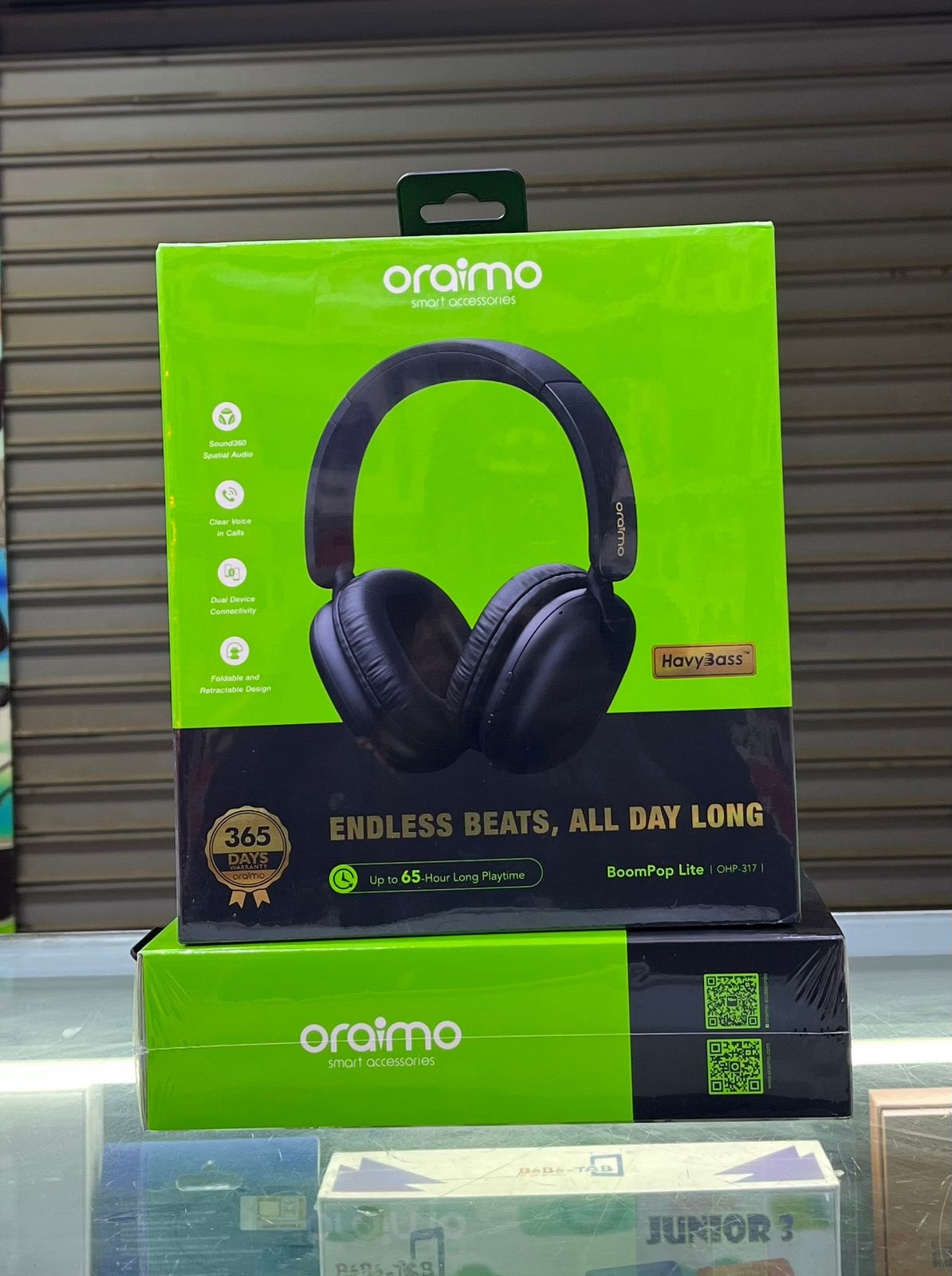 Oraimo BoomPop Lite Headphones Premium Sound With Deep Bass, Lightweight Comfort & Stylish Everyday Listening Confidence