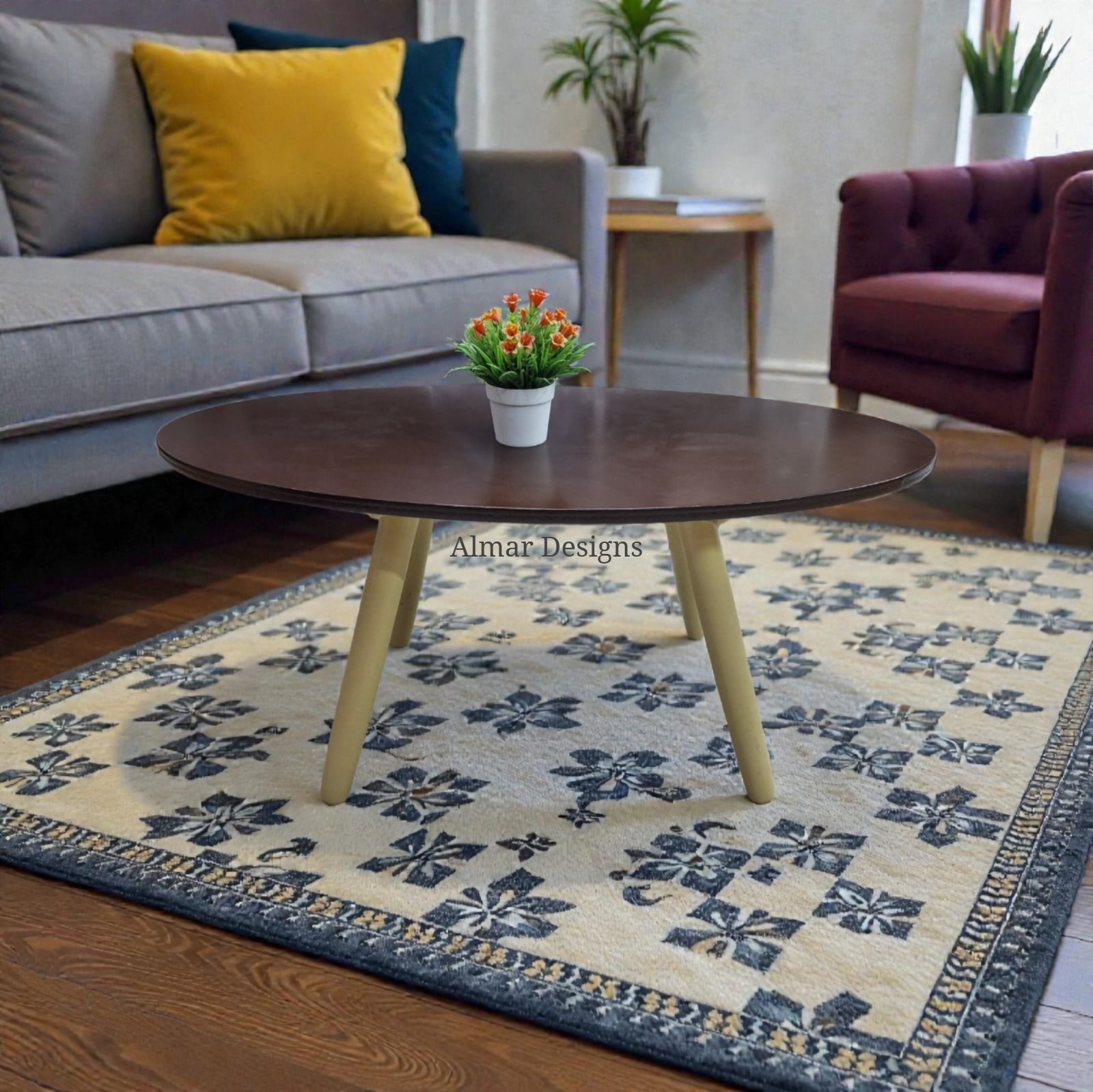 Shee Nordic Oval Coffee Table Elegant Modern Design With Premium Finish, Stylish Living Room Centerpiece & Confident Home Décor