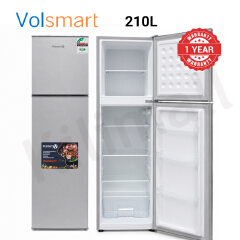 Volsmart 210L Fridge Freezer VL-BCD210 Energy Saving Double Doors Refrigerator