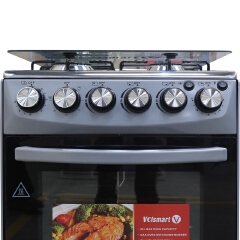 Volsmart 3 Gas + 1 Electric 4 Burners Dual Heating Automatic Ignition GVS-581 Free Standing Gas Cooker Cooking Range with 60L Oven