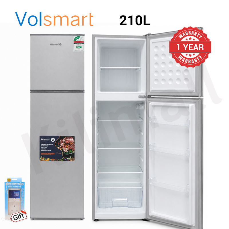 Volsmart 210L Fridge Freezer VL-BCD210 Energy Saving Double Doors Refrigerator
