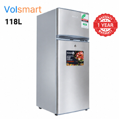 Volsmart 118L Fridge Freezer VL-BCD118 Energy Saving Double Doors Refrigerator