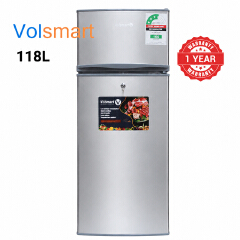 Volsmart 118L Fridge Freezer VL-BCD118 Energy Saving Double Doors Refrigerator