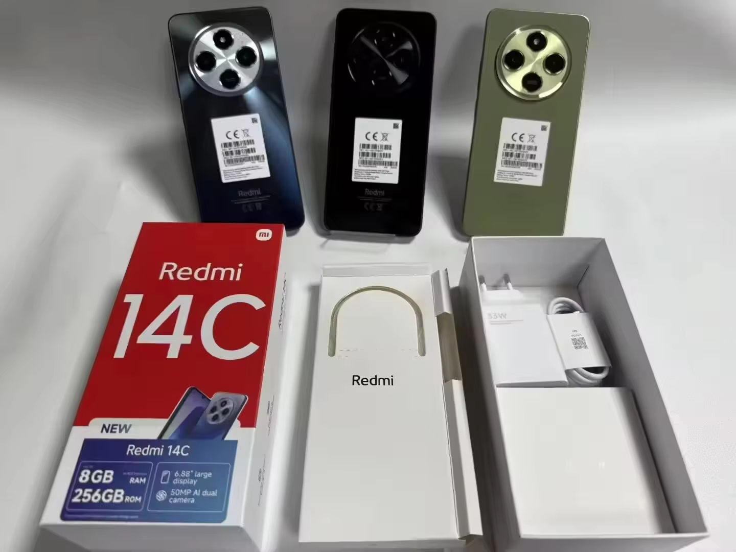 Refurbished Phones Redmi 14C 4G Mobile Phone 6.88 inch 120Hz Screen 5160mAh Battery Helio G81-Ultra Unlocked Android Smartphone Wholesale