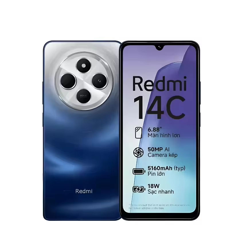 Refurbished Phones Redmi 14C 4G Mobile Phone 6.88 inch 120Hz Screen 5160mAh Battery Helio G81-Ultra Unlocked Android Smartphone Wholesale