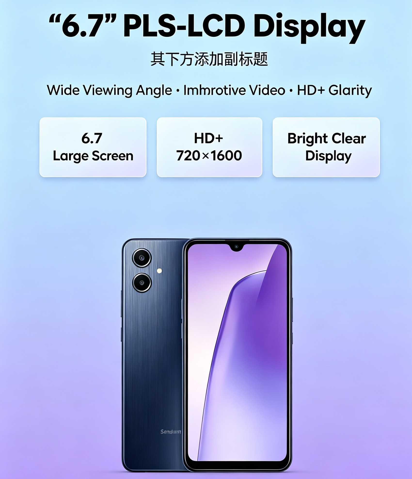 Refurbished Samsung A06  6.7-inch  90Hz  50MP camera  Android 14 smartphone  Samsung A06