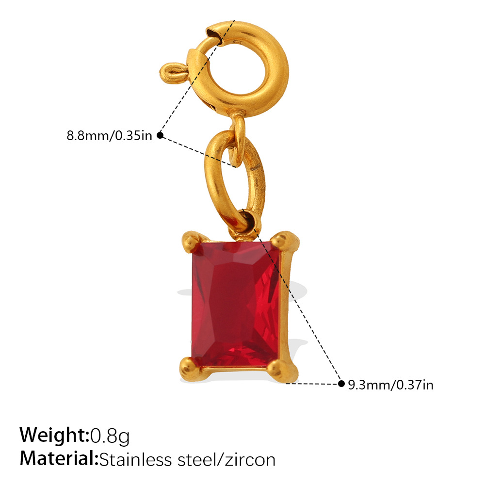 Stainless Steel Spring Ring Clasp with Zircon Clover Charm, 18K Gold Plated, Detachable DIY Jewelry Connector for Bracelet Necklace Making