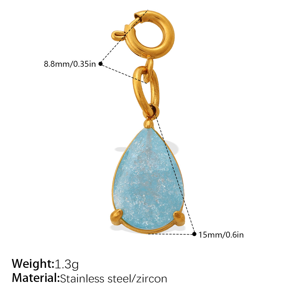 Stainless Steel Spring Ring Clasp with Zircon Clover Charm, 18K Gold Plated, Detachable DIY Jewelry Connector for Bracelet Necklace Making