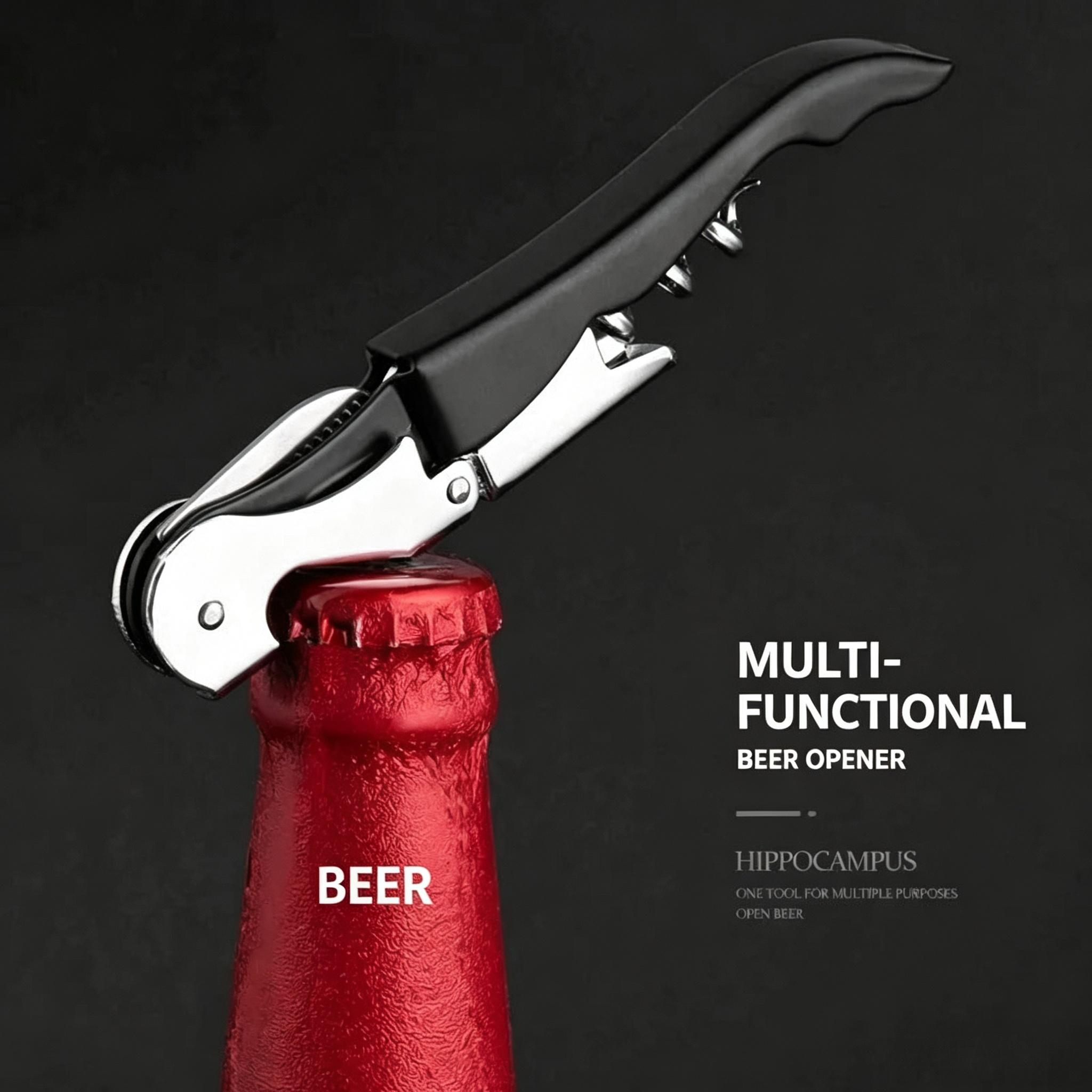 7 Colors Multifunctional Wine Opener Set Red Wine Beer Bottle Opener Wooden Cork Stopper Stainless Steel Bar Tool for Home Party Picnic