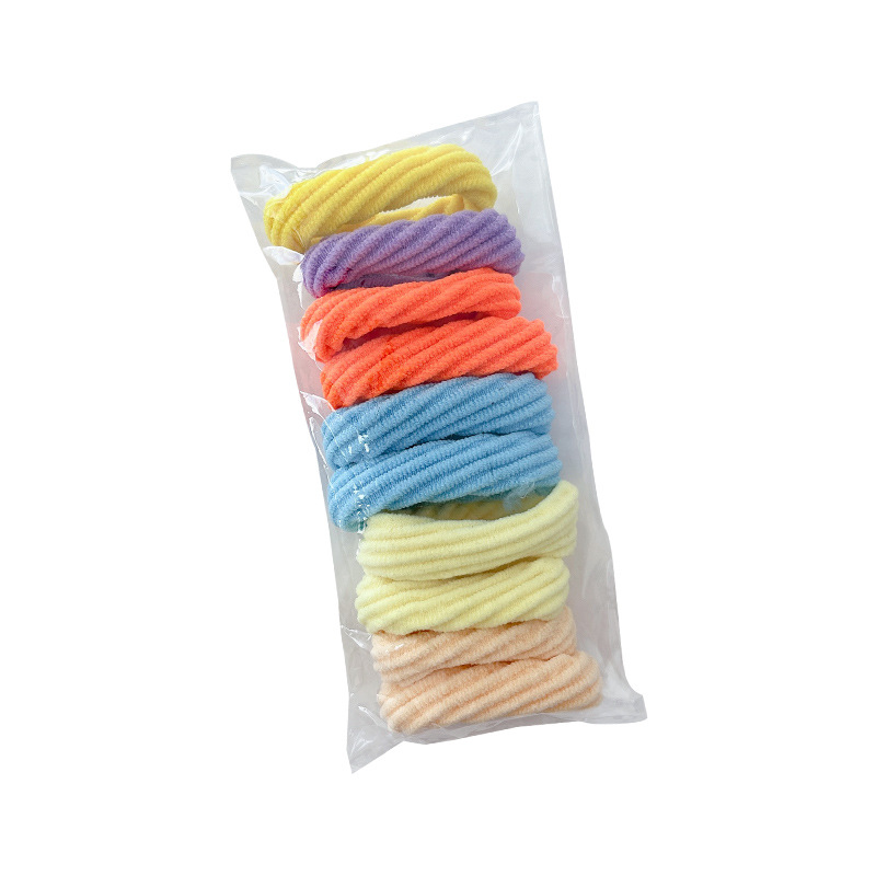 Kids High Elastic Hair Ties Multicolor Soft No‑Hurt Hair Rubber Bands Girls High Ponytail Hair Ring Baby Daily Hair Accessories