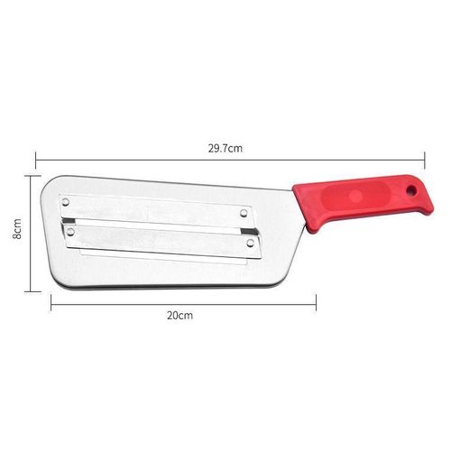 Double blade slicing knife ideal for shredding cabbages, cutting crisps and wedges from cassava, cucumbers