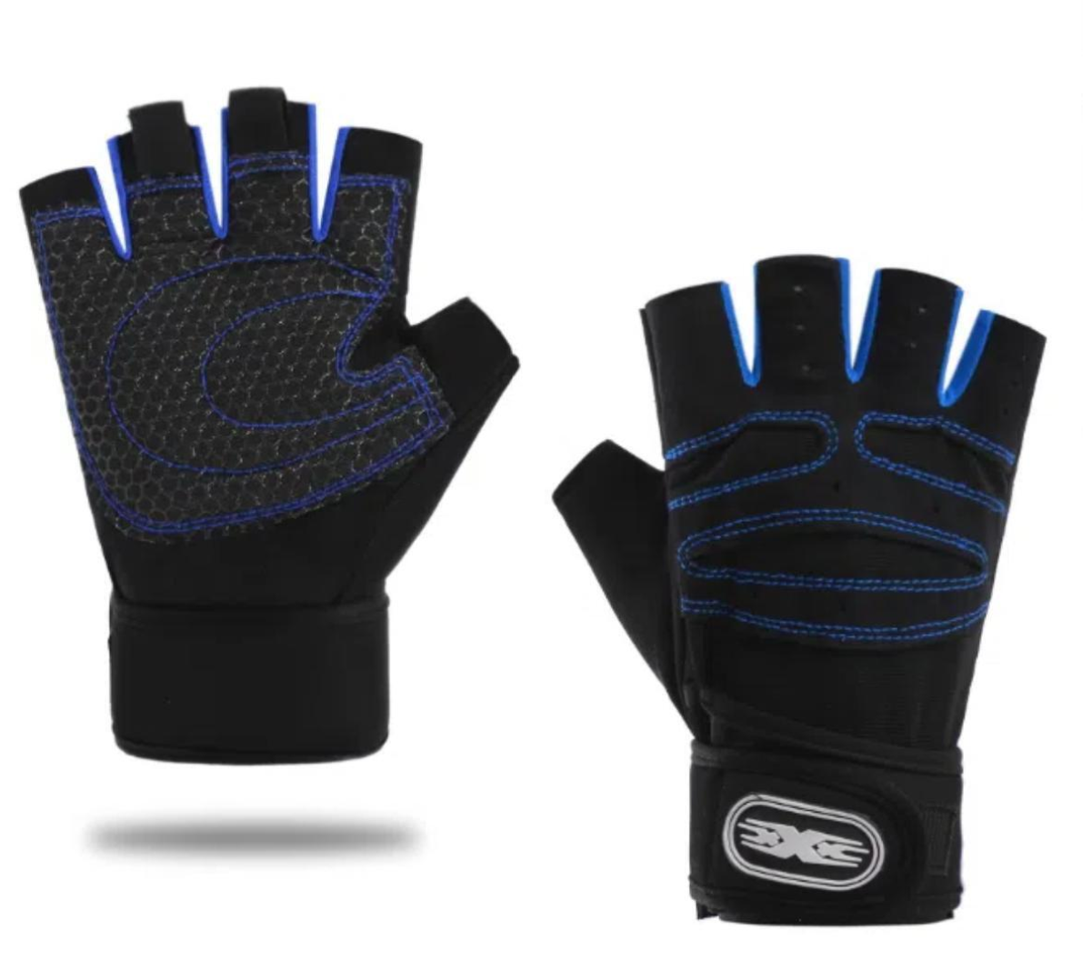 Local fast delivery A pair of gloves Dumbbell Gloves for Men Women Weightlifting Crossfit Bodybuilding Workout Sports Gym Training Gloves Non-slip Wrist Protector