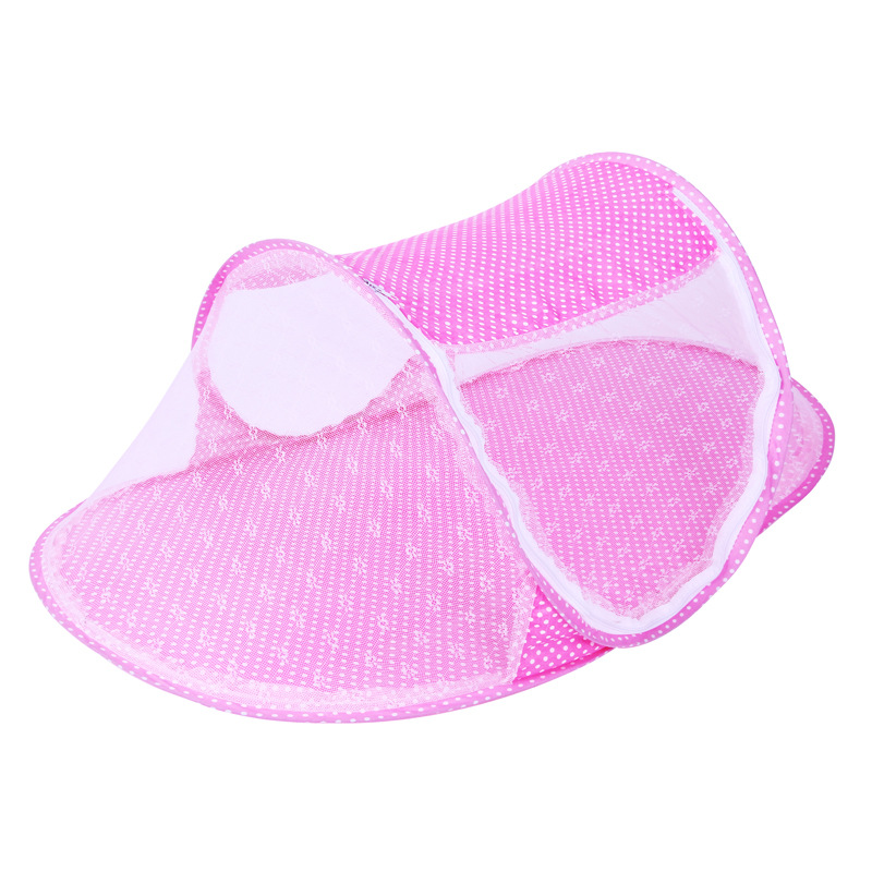 Portable Foldable Baby Sleeping Nest Cot with Mosquito Net – Lightweight Travel Baby Bed, Breathable Cotton Mattress, Insect Protection Dome, Newborn Sleeping Cot for Home & Outdoor Use