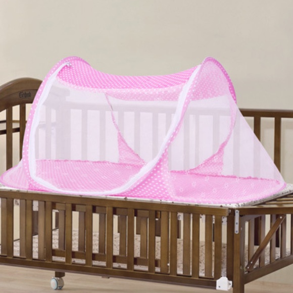 Portable Foldable Baby Sleeping Nest Cot with Mosquito Net – Lightweight Travel Baby Bed, Breathable Cotton Mattress, Insect Protection Dome, Newborn Sleeping Cot for Home & Outdoor Use